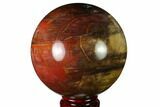 Colorful Petrified Wood Sphere - Madagascar #163363-1